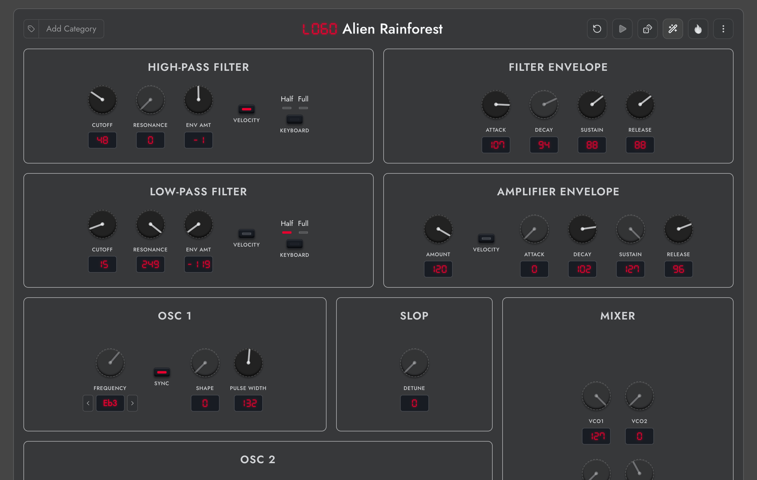Panel editor parameters changing during sound randomization